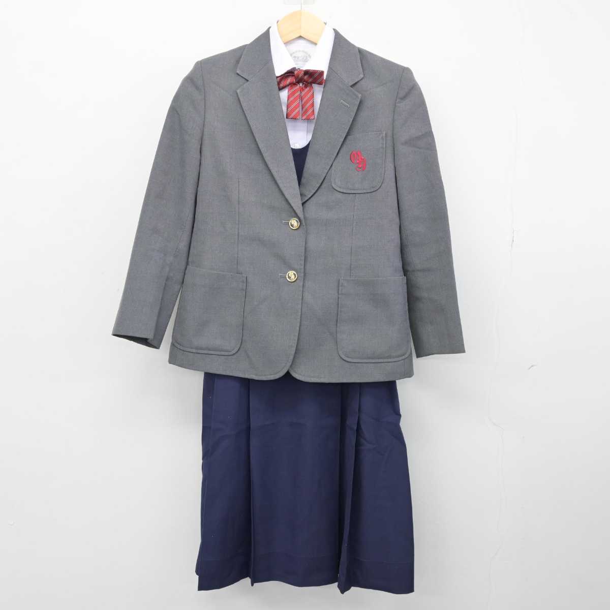 【中古】広島県 大野東中学校 女子制服 4点 (ブレザー・シャツ・ジャンパースカート) sf049725