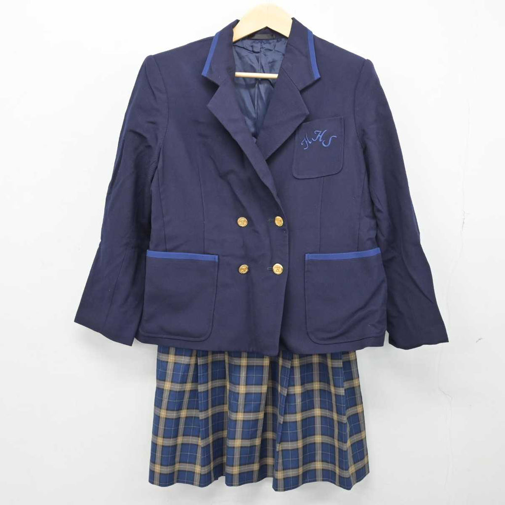 中古】神奈川県 白山高等学校 女子制服 3点 (ブレザー・スカート 