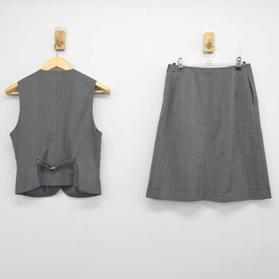 【中古】 事務服 女子制服 2点 (ベスト・スカート) sf049743