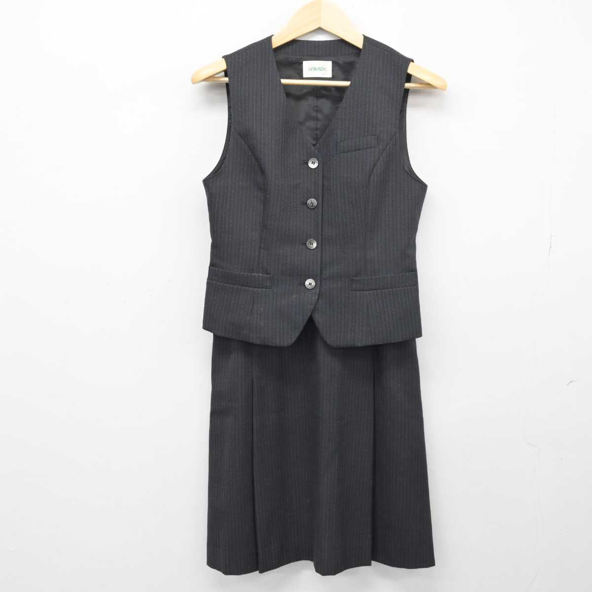 【中古】 事務服 女子制服 2点 (ベスト・スカート) sf049744