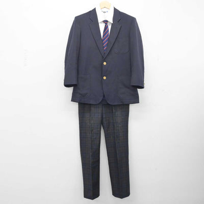 【中古】広島県 向島中学校 男子制服 4点 (ブレザー・シャツ・ズボン) sf049751