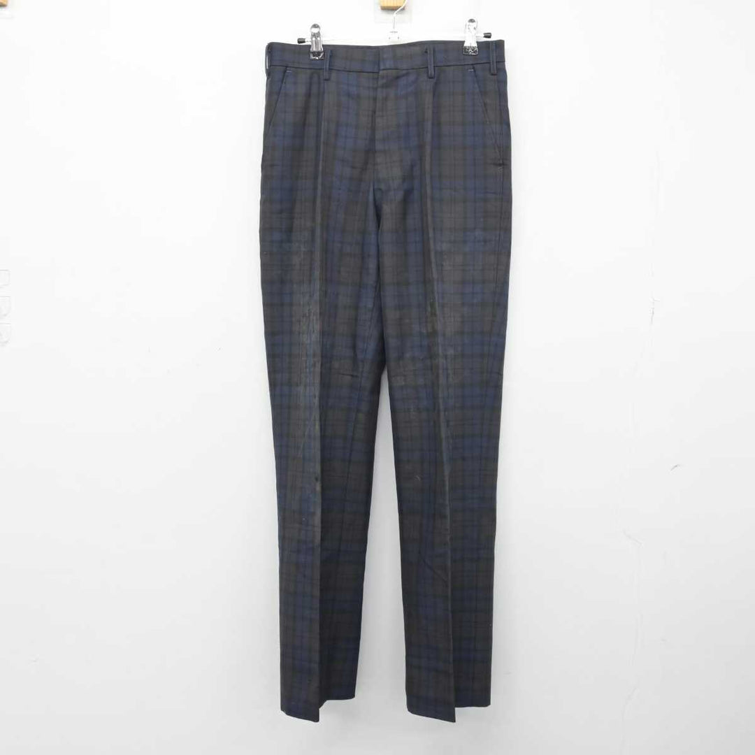 中古】広島県 向島中学校 男子制服 4点 (ブレザー・シャツ