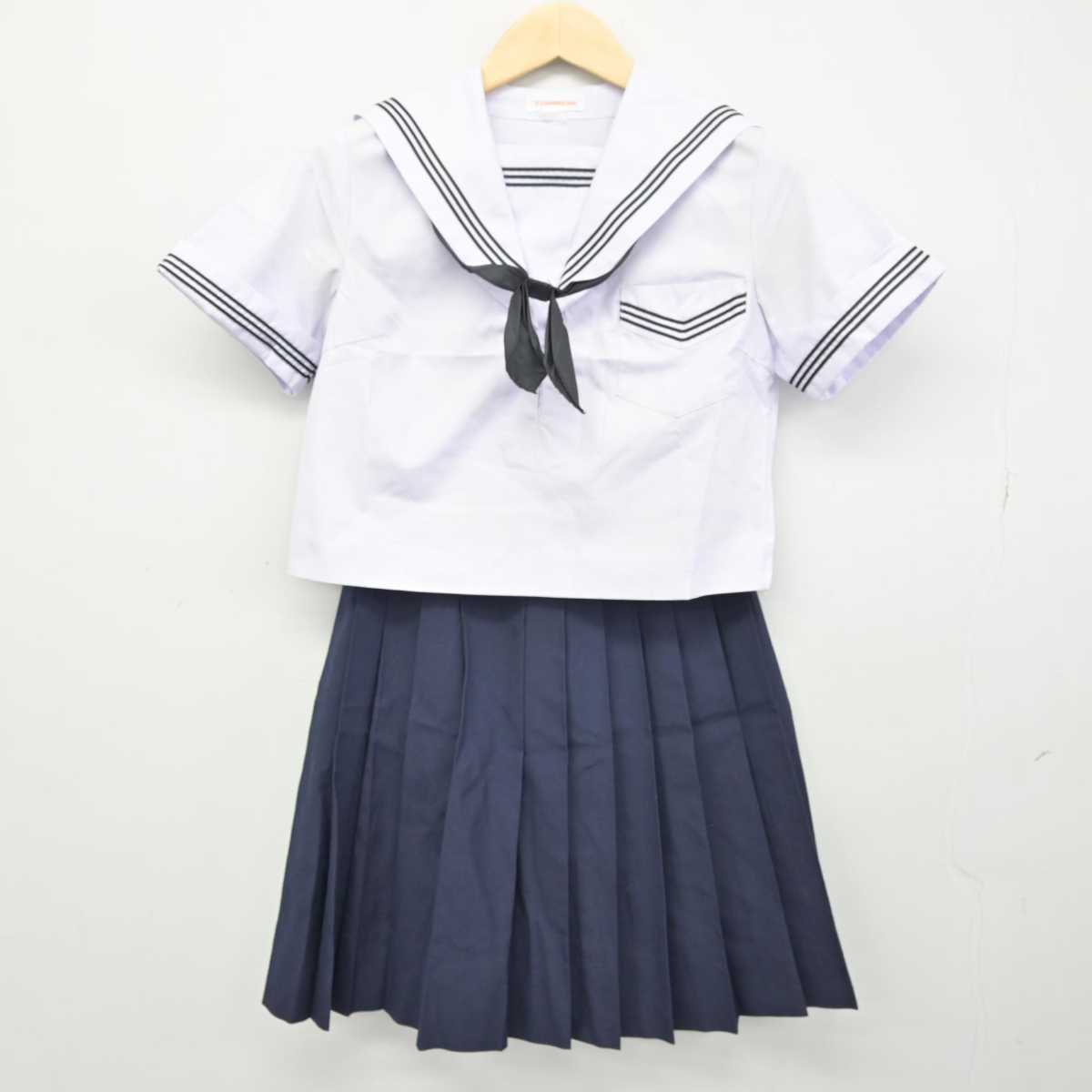 【中古】大阪府 清水谷高等学校 女子制服 3点 (セーラー服・スカート) sf049764