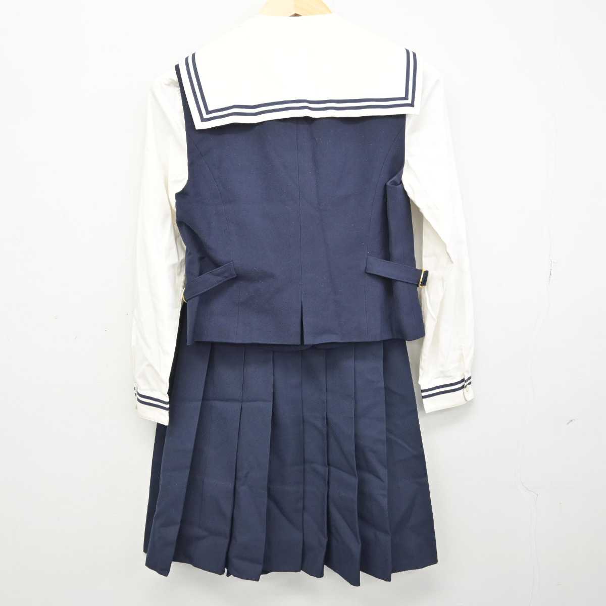 【中古】大分県 大分高等学校 女子制服 3点 (セーラー服・ベスト・スカート) sf049779