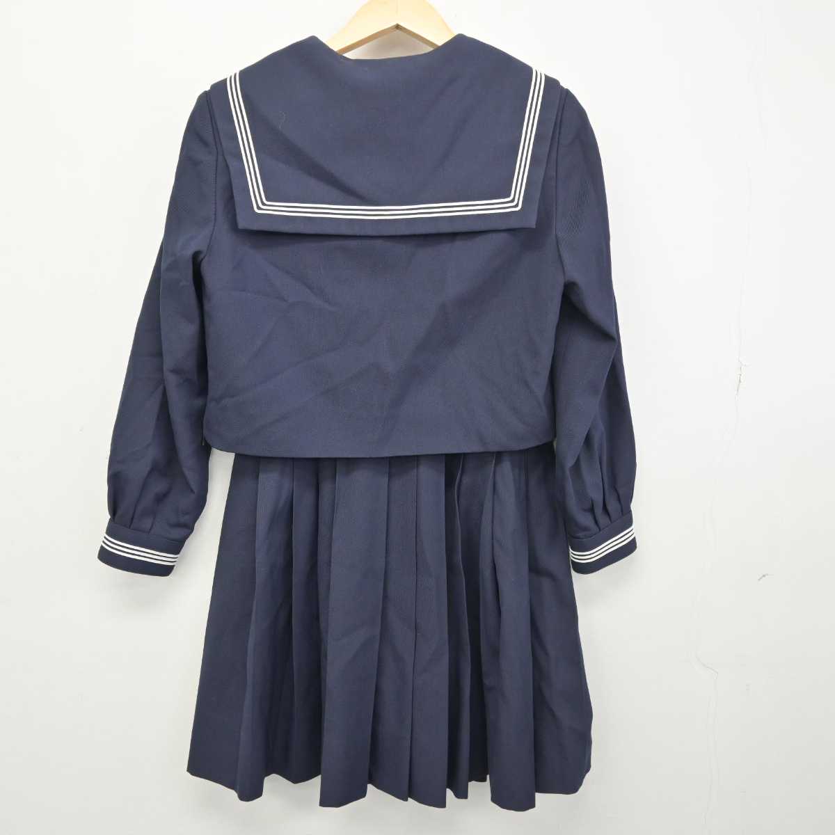 【中古】大阪府 金蘭会高等学校 女子制服 3点 (セーラー服・スカート) sf049798