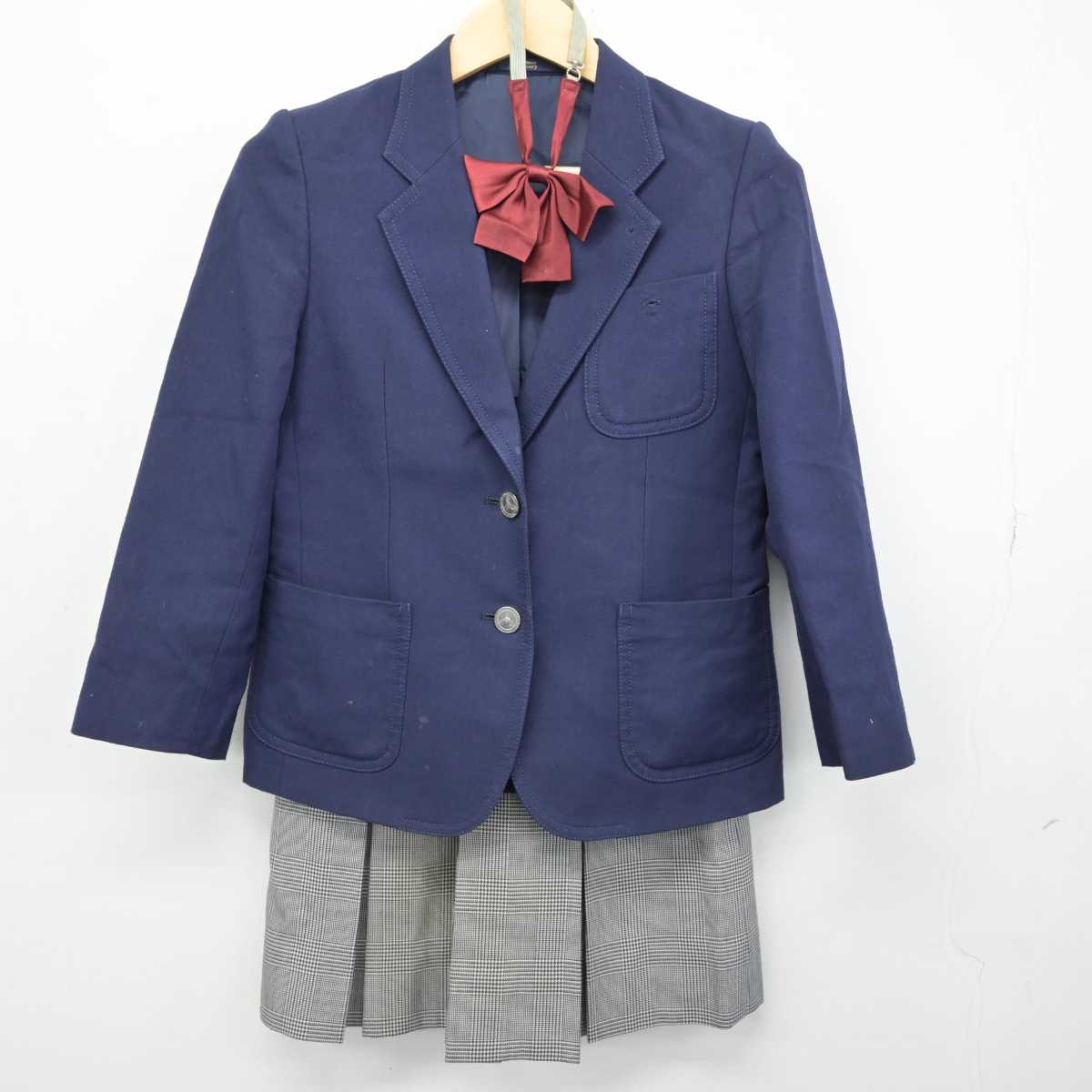 【中古】北海道 長橋中学校  女子制服 4点 (ブレザー・ベスト・スカート) sf049801