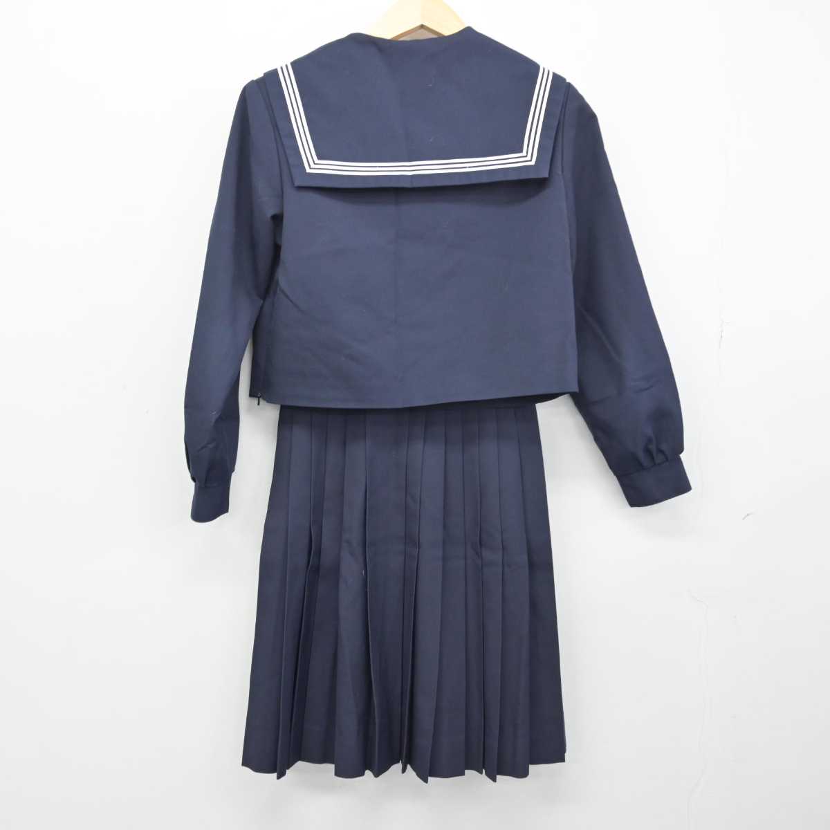 【中古】愛知県 萩原中学校 女子制服 3点 (セーラー服・スカート・スカート) sf049821