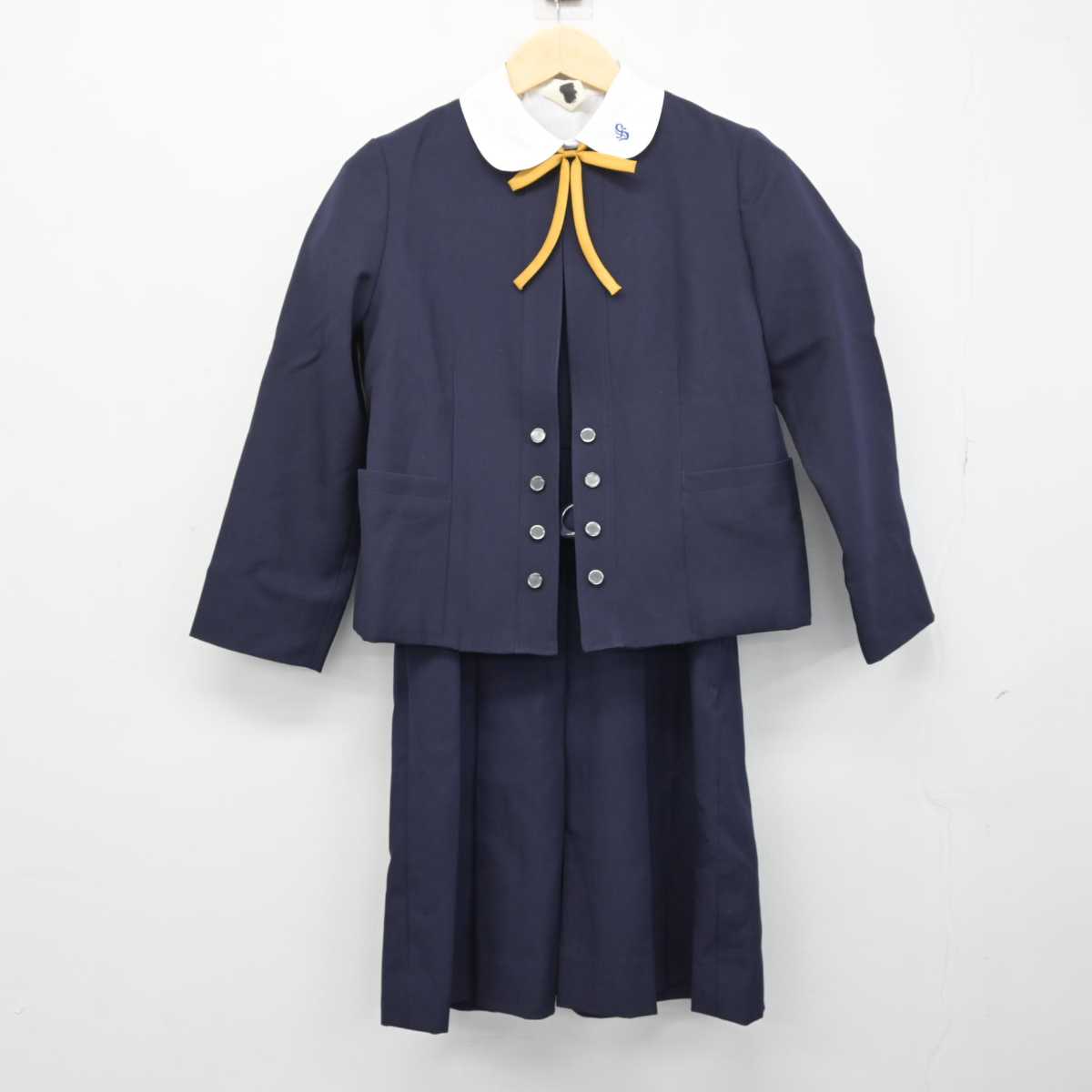 【中古】秋田県 聖霊女子短期大学付属高等学校 女子制服 4点 (ブレザー・シャツ・ジャンパースカート) sf049832