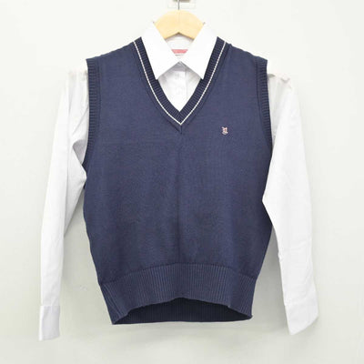 【中古】茨城県 並木中等教育学校 女子制服 2点 (ニットベスト・シャツ) sf049839