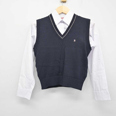 【中古】茨城県 並木中等教育学校 女子制服 2点 (ニットベスト・シャツ) sf049842