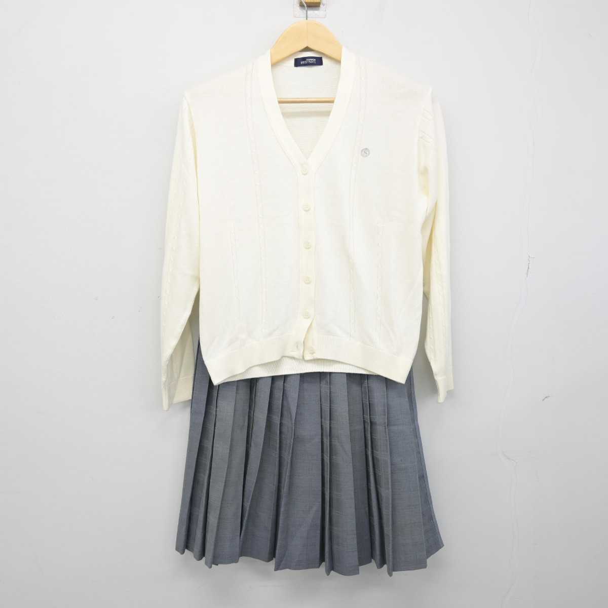 【中古】千葉県 八千代松陰高等学校 女子制服 3点 (ニット・スカート) sf049846