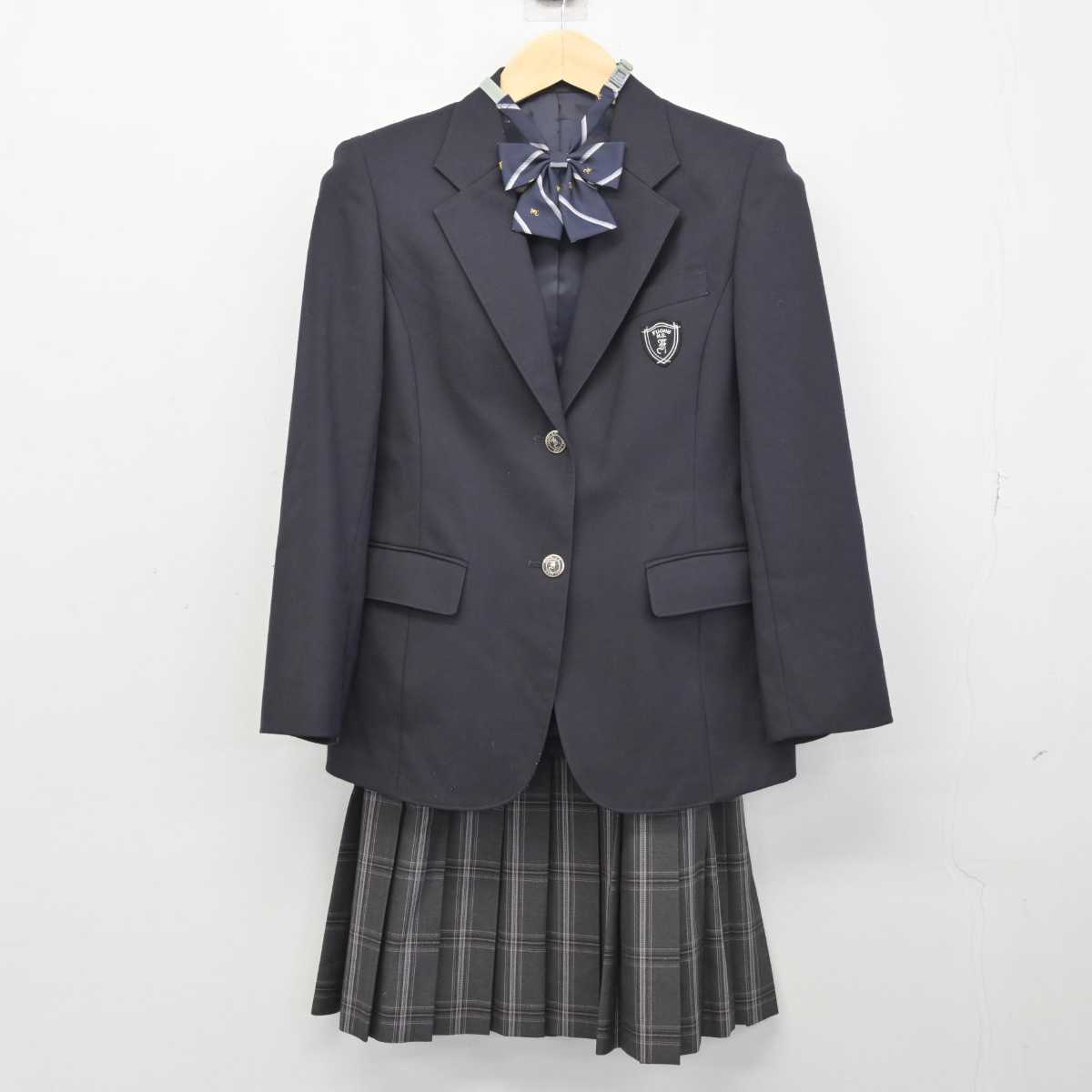 【中古】東京都 府中高等学校 女子制服 4点 (ブレザー・スカート) sf049863