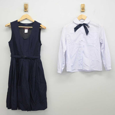 【中古】愛知県 椙山女学園高等学校 女子制服 4点 (ブレザー・シャツ・ジャンパースカート) sf049866