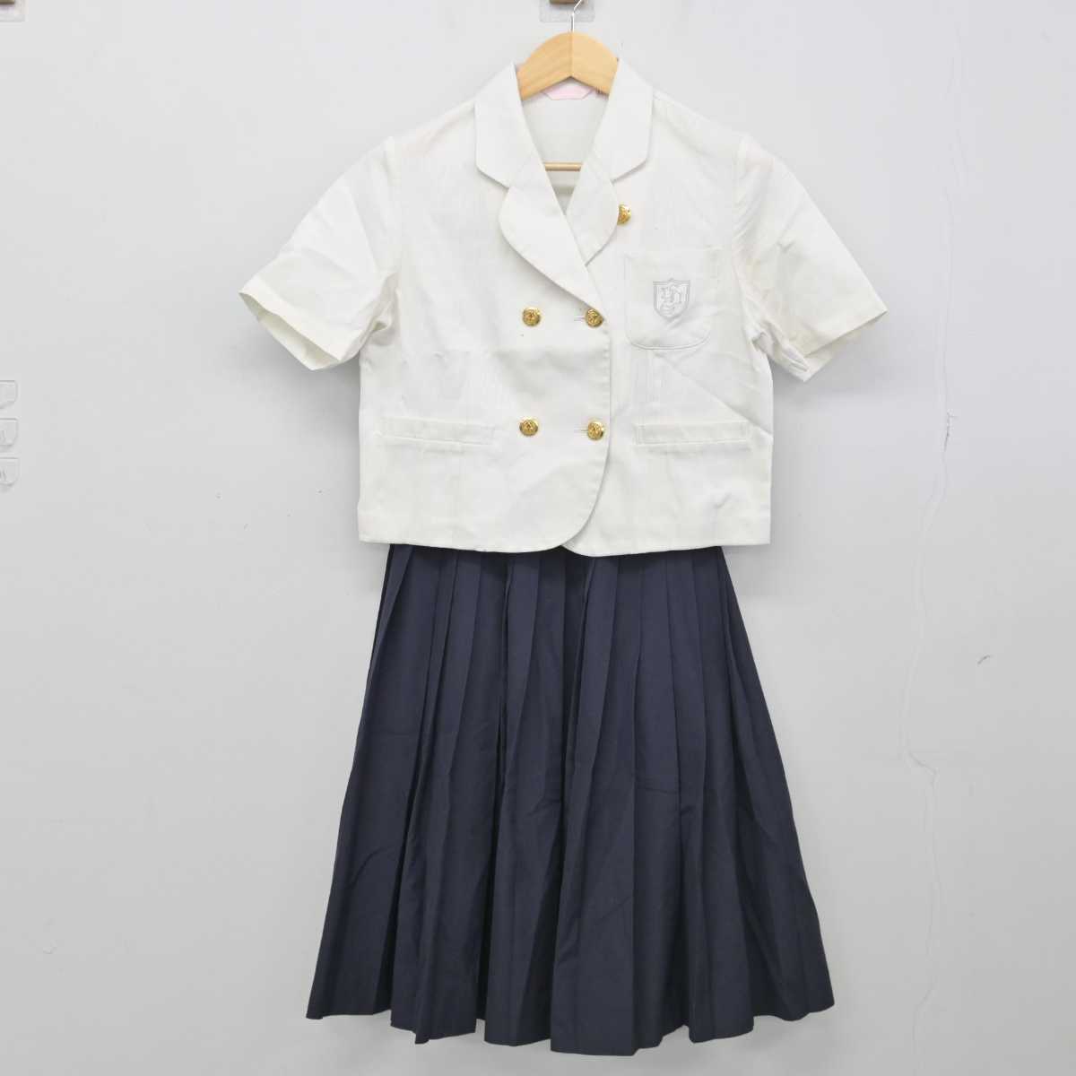 【中古】愛知県 椙山女学園高等学校 女子制服 3点 (シャツ・スカート) sf049869