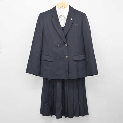 【中古】福岡県 大宰府高等学校 女子制服 5点 (ブレザー・ニット・シャツ・スカート) sf049890