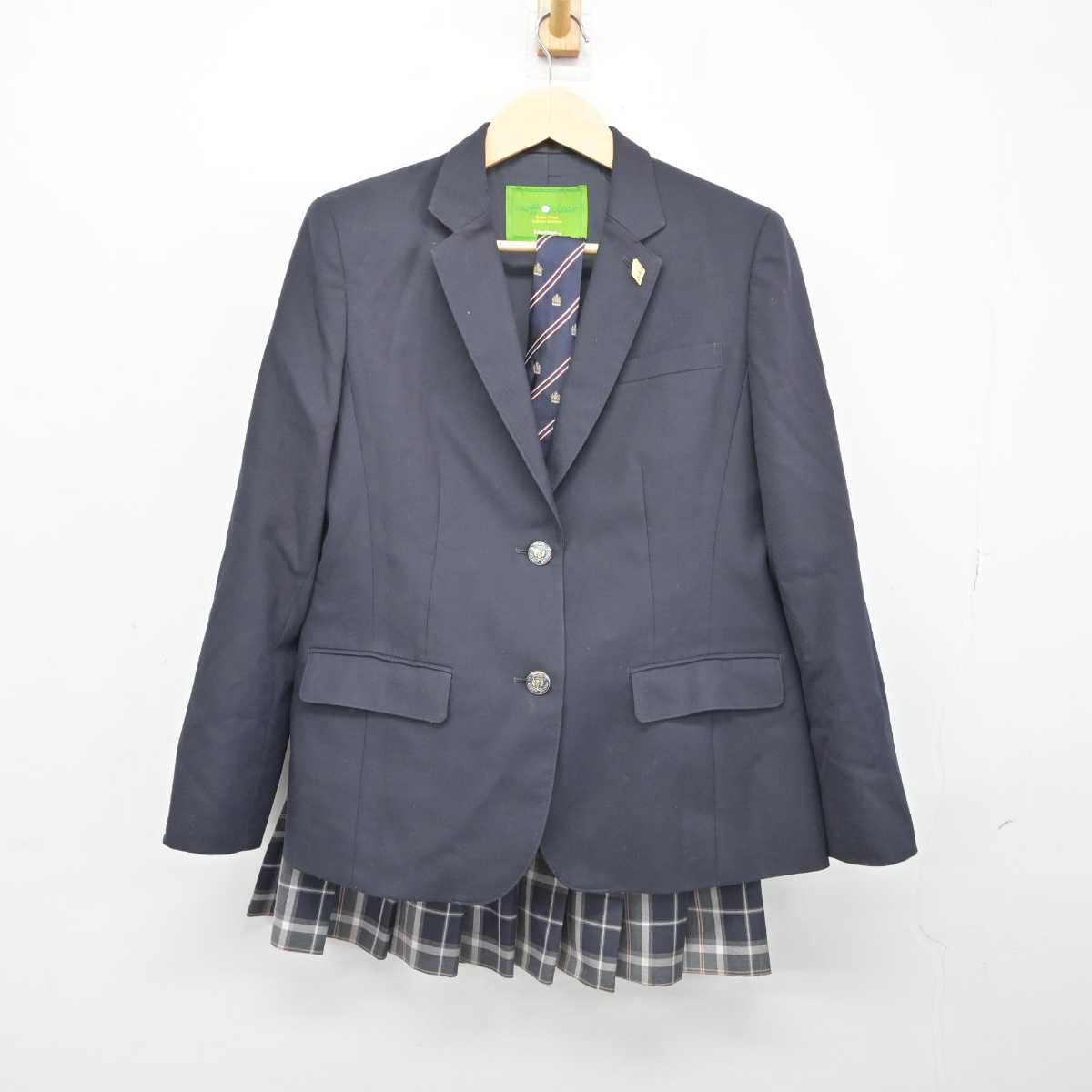 【中古】神奈川県 鶴見総合高等学校 女子制服 4点 (ブレザー・スカート・スカート) sf049911