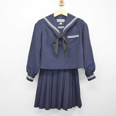 【中古】静岡県 榛原中学校 女子制服 3点 (セーラー服・スカート) sf049912