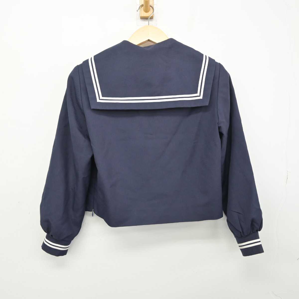 【中古】静岡県 榛原中学校 女子制服 3点 (セーラー服・スカート) sf049912