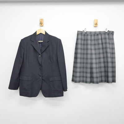 【中古】山形県 米沢中央高等学校 女子制服 2点 (ブレザー・スカート) sf049931