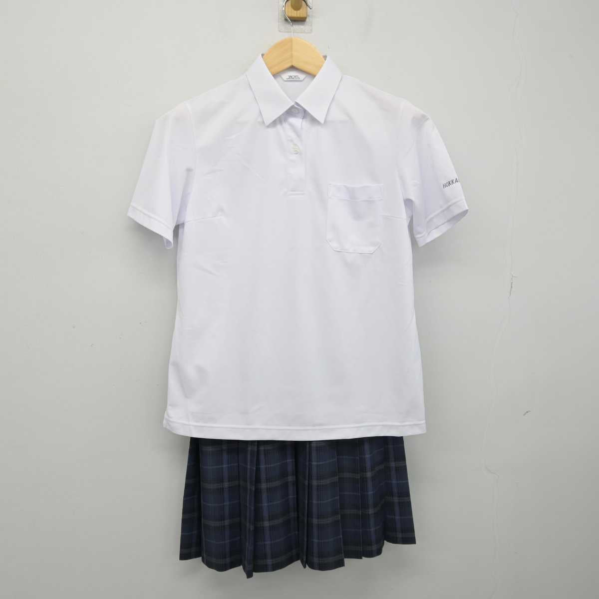 【中古】北海道 北海高等学校 女子制服 3点 (シャツ・スカート) sf049941