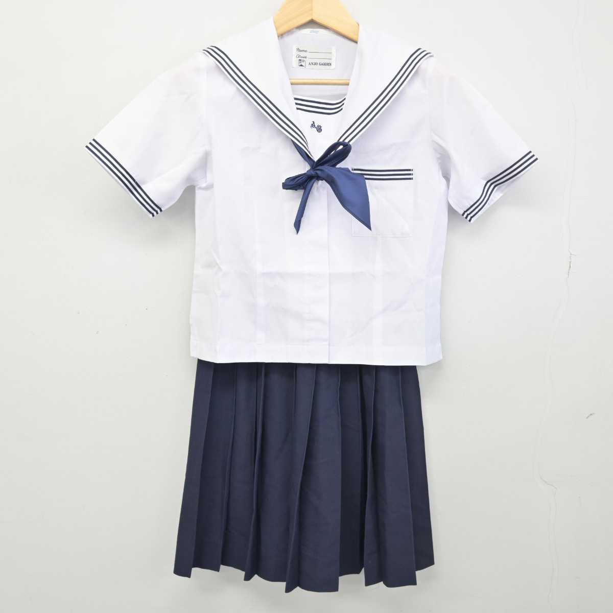 【中古】愛知県 安城学園高等学校 女子制服 4点 (セーラー服・スカート) sf049968