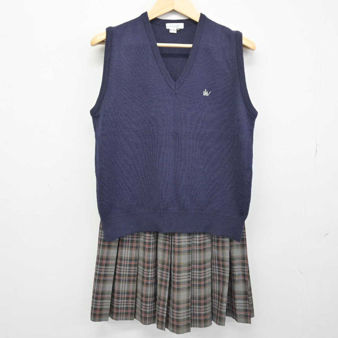 中古】群馬県 高崎健康福祉大学高崎高等学校 女子制服 2点 (ニットベスト・スカート) sf049977 | 中古制服通販パレイド