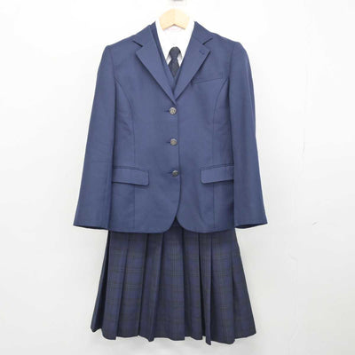 【中古】福岡県 春日高等学校 女子制服 5点 (ブレザー・シャツ・ベスト・スカート) sf050011