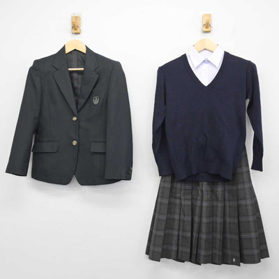 【中古】東京都 大道中学校 女子制服 5点 (ブレザー・シャツ・ニット・スカート) sf050026