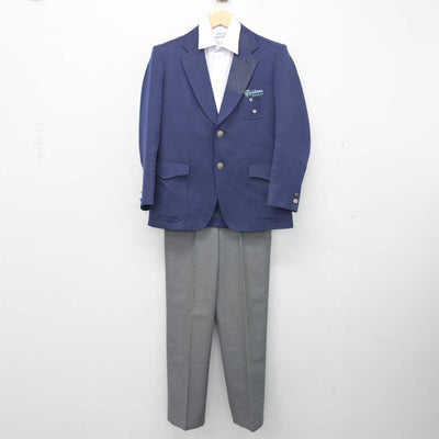 【中古】兵庫県 立花中学校 男子制服 3点 (ブレザー・シャツ・ズボン) sf050033