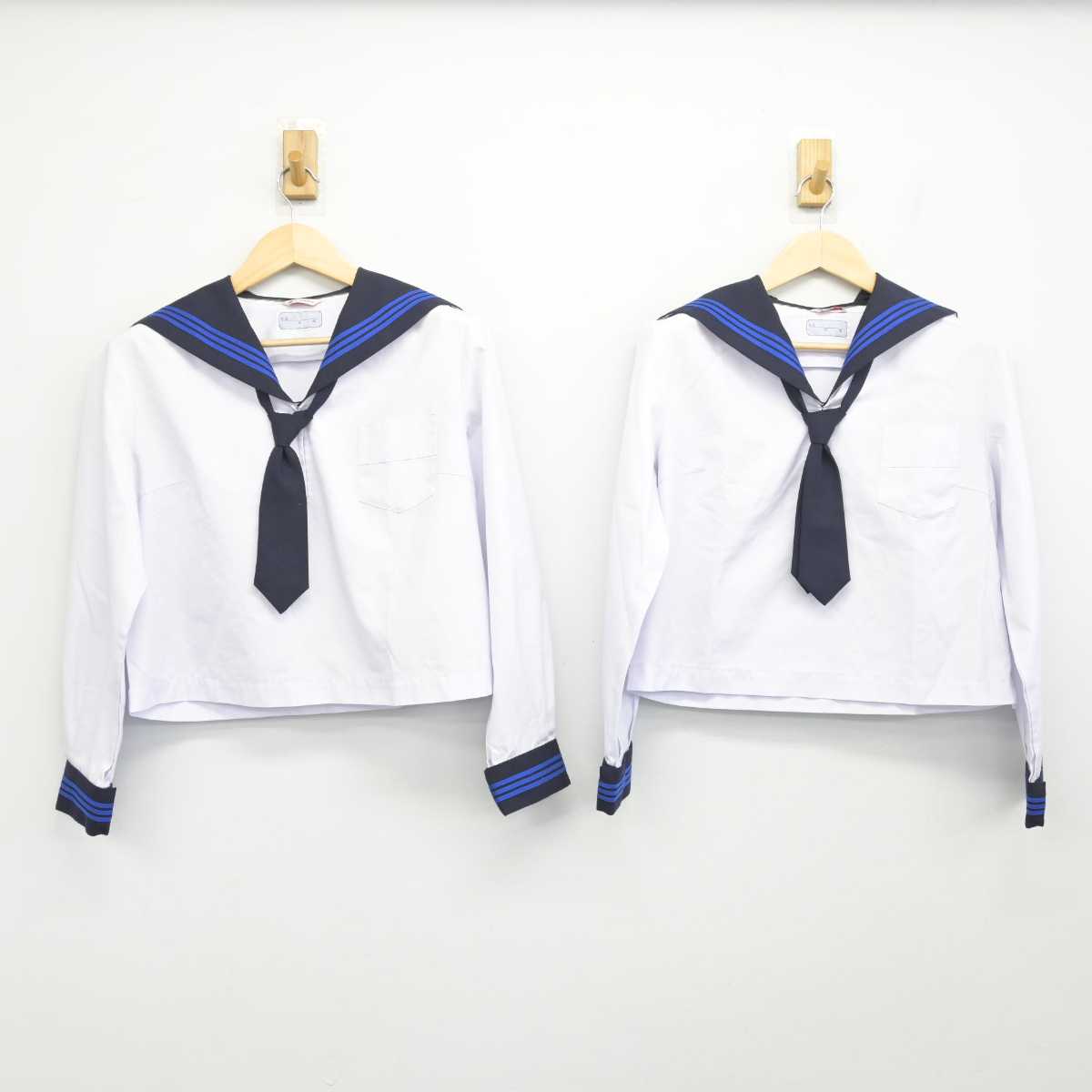 【中古】長野県 岡谷東高等学校 女子制服 5点 (セーラー服・スカート) sf050041