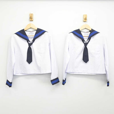 【中古】長野県 岡谷東高等学校 女子制服 5点 (セーラー服・スカート) sf050041