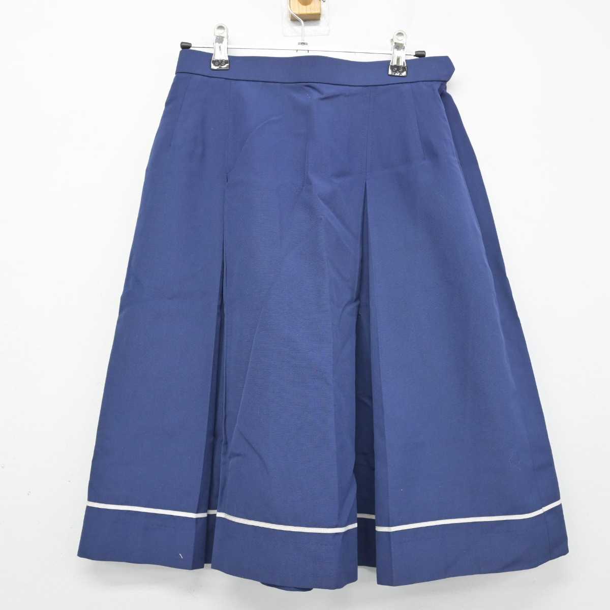 【中古】福岡県 久留米信愛中学校・高等学校 女子制服 3点 (ニットベスト・シャツ・スカート) sf050063