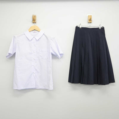 【中古】茨城県 愛宕中学校 女子制服 2点 (シャツ・スカート) sf050071