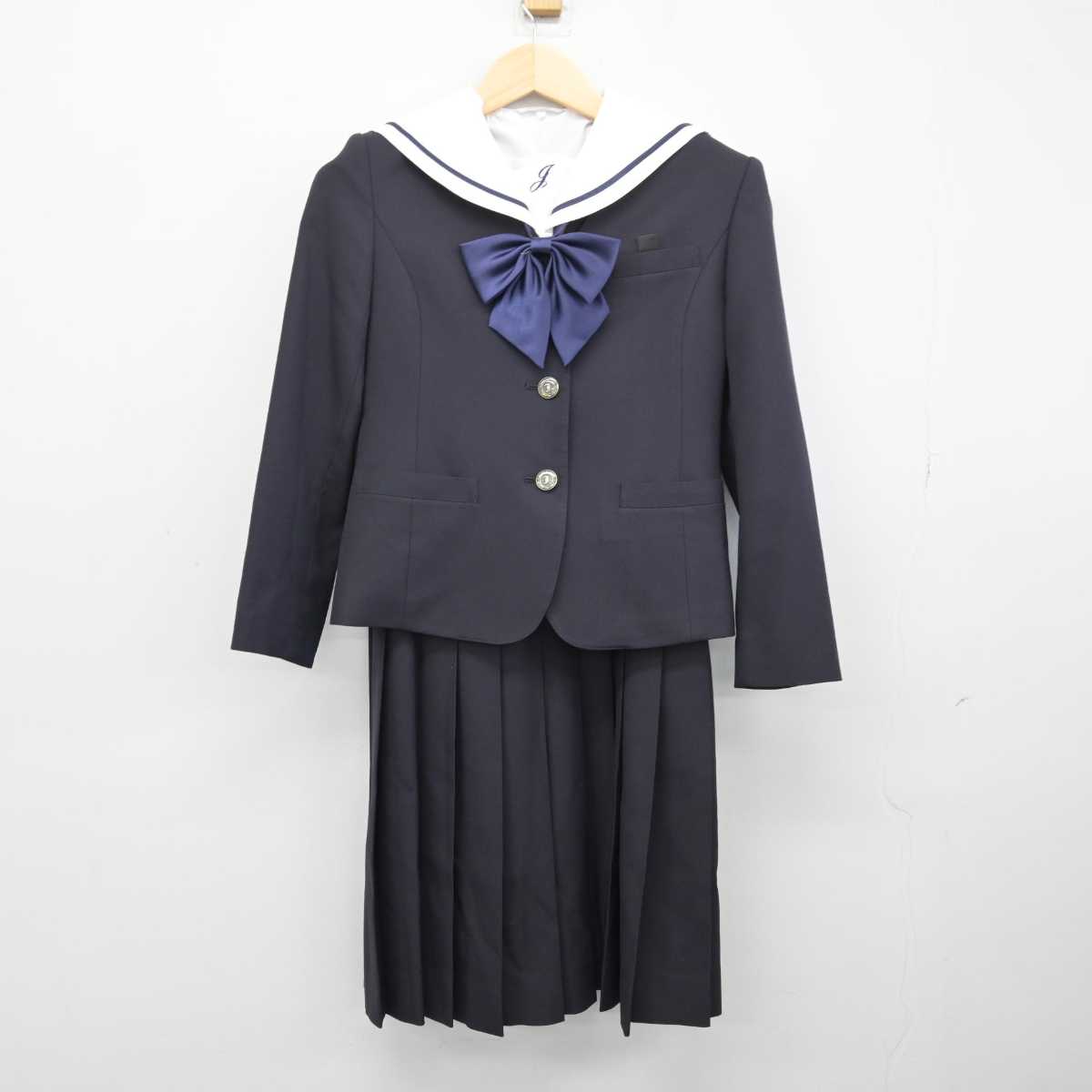 【中古】福岡県 福岡工業大学附属城東高等学校 女子制服 4点 (ブレザー・セーラー服・ジャンパースカート) sf050075