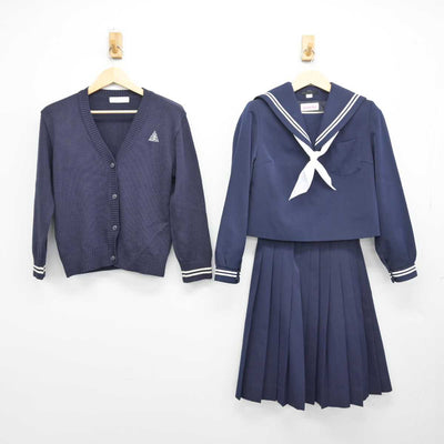 【中古】山口県 徳山高等学校 女子制服 4点 (ニット・セーラー服・スカート) sf050081