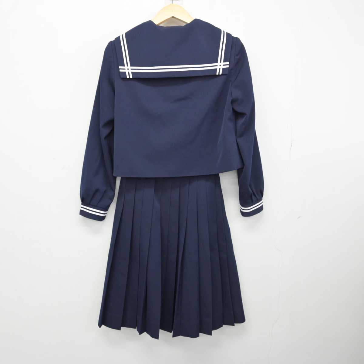 【中古】山口県 徳山高等学校 女子制服 4点 (ニット・セーラー服・スカート) sf050081