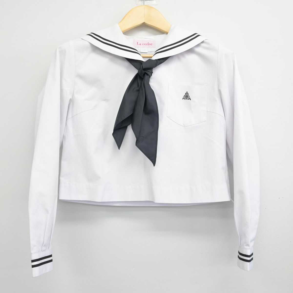 【中古】山口県 徳山高等学校 女子制服 3点 (セーラー服・スカート) sf050083