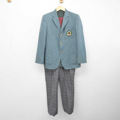 【中古】宮城県 広瀬中学校 男子制服 4点 (ブレザー・ズボン) sf050085