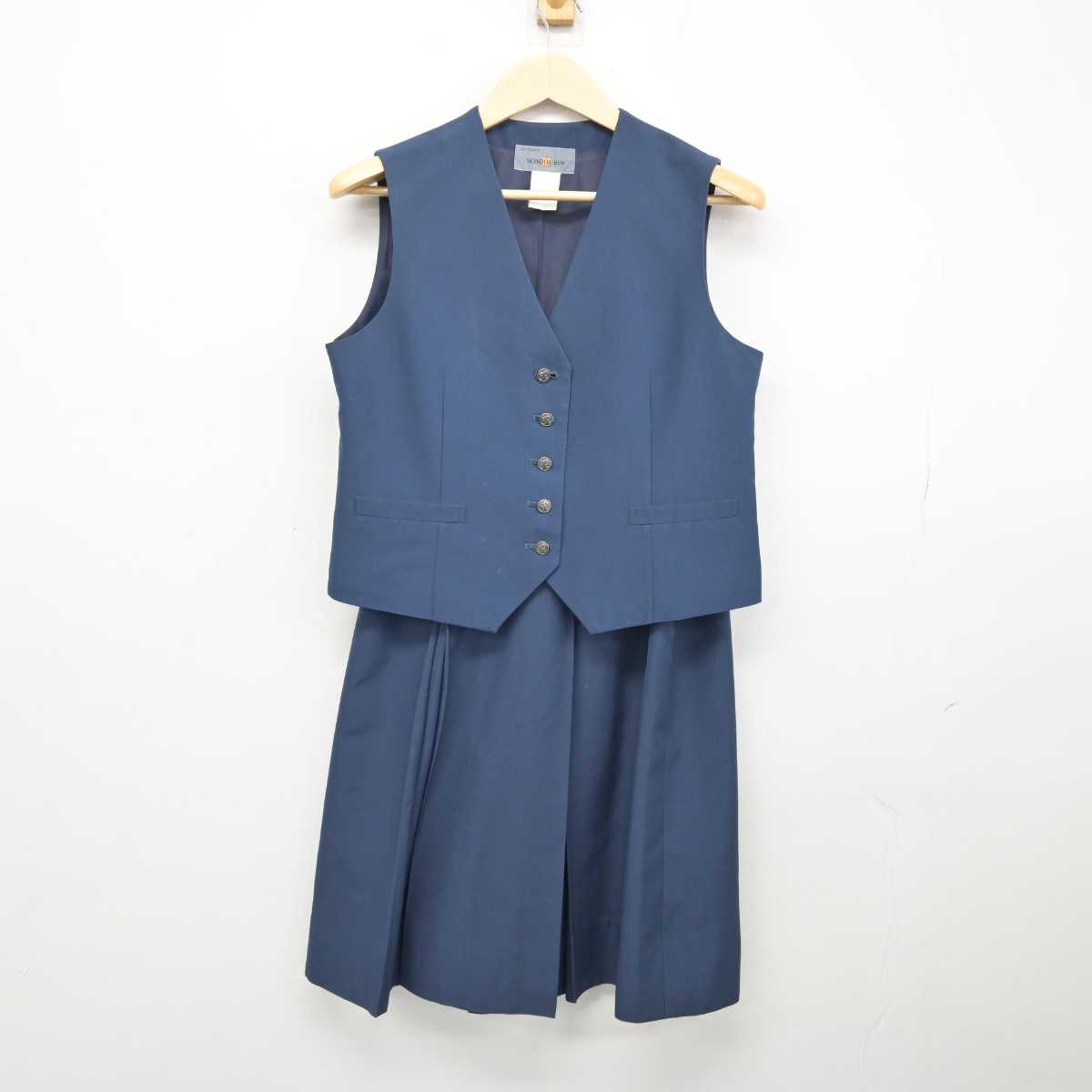 【中古】埼玉県 領家中学校 女子制服 2点 (ベスト・スカート) sf050092