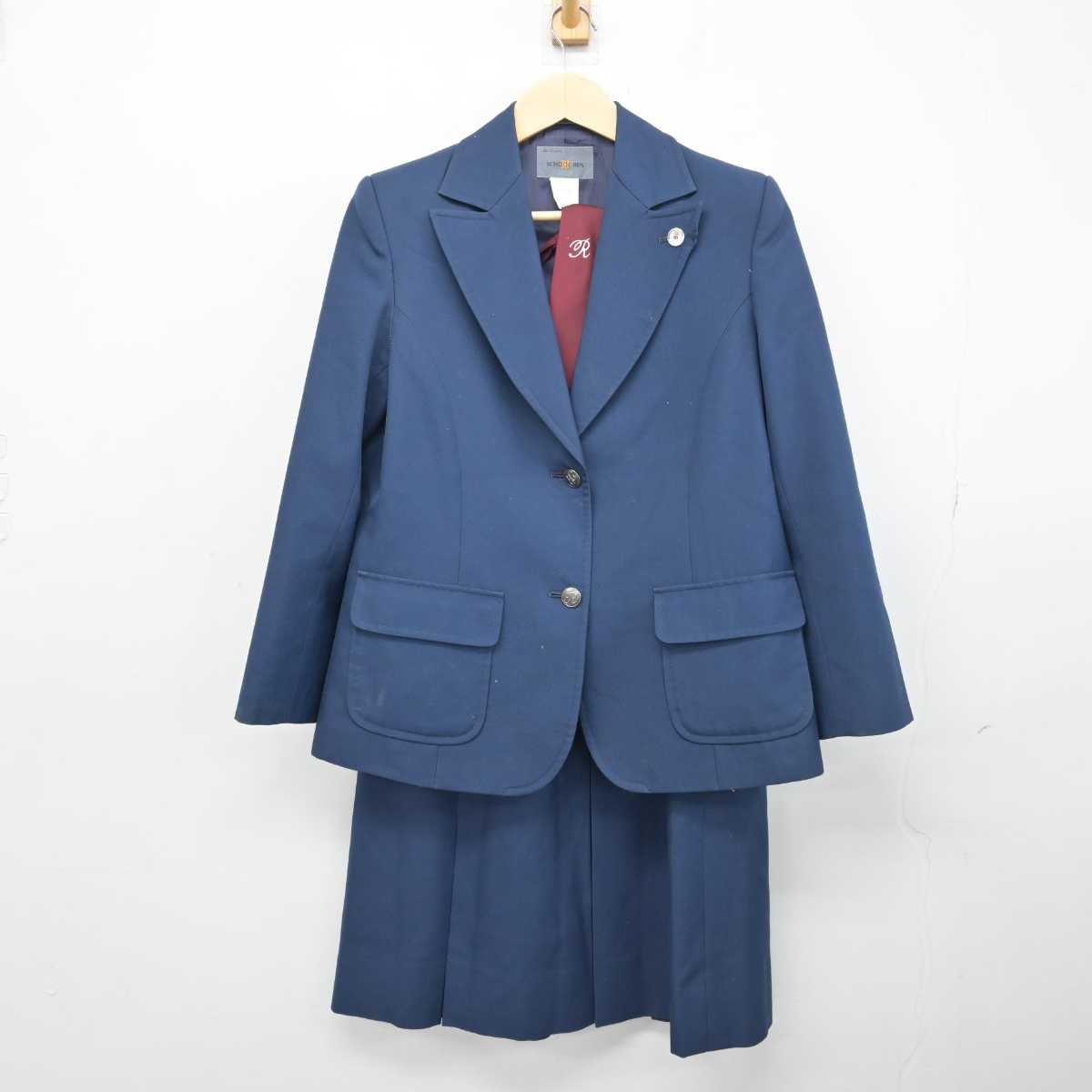 【中古】埼玉県 領家中学校 女子制服 5点 (ブレザー・ニット・スカート) sf050093