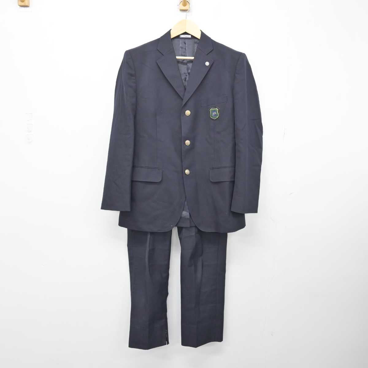 【中古】福岡県 福岡講倫館高等学校 男子制服 3点 (ブレザー・ズボン) sf050133