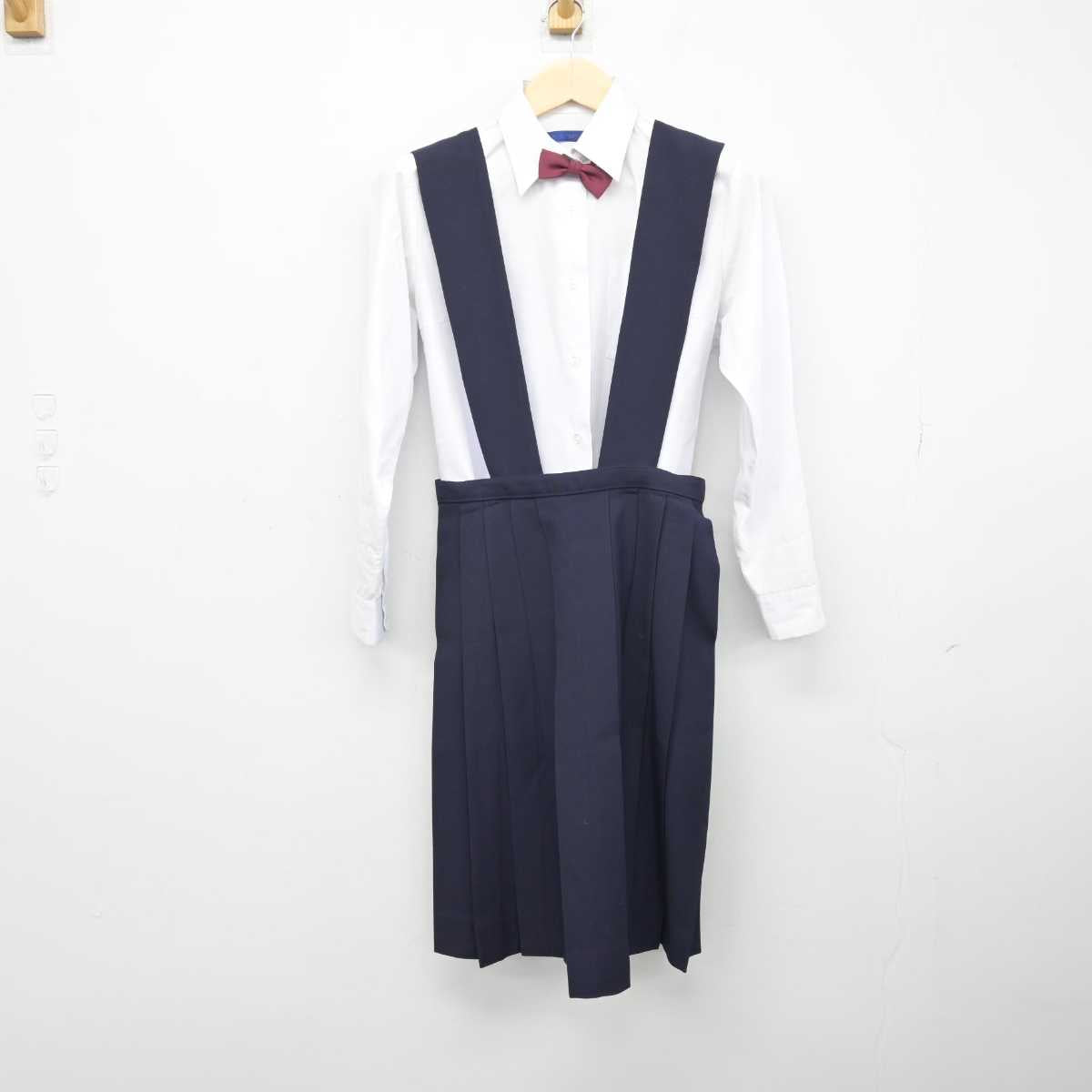 【中古】山梨県 甲府第一高等学校 女子制服 4点 (ブレザー・シャツ・ジャンパースカート) sf050137