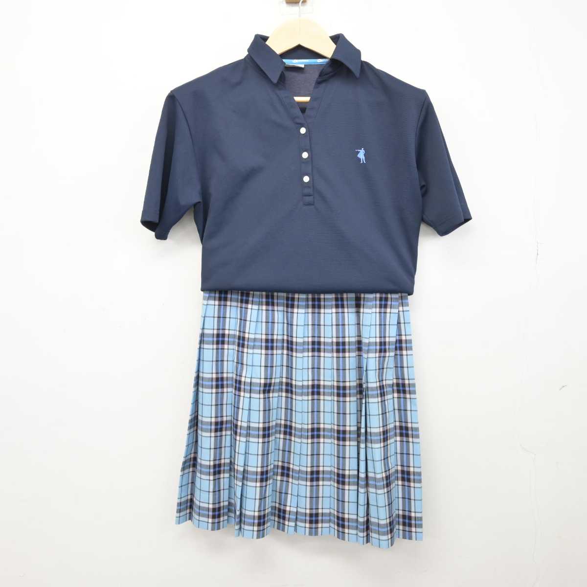 【中古】 クラーク記念国際高等学校 女子制服 4点 (シャツ・スカート) sf050152