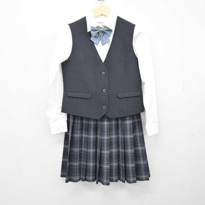 【中古】埼玉県 花咲徳栄高等学校 女子制服 6点 (ブレザー・ベスト・シャツ・スカート) sf050161