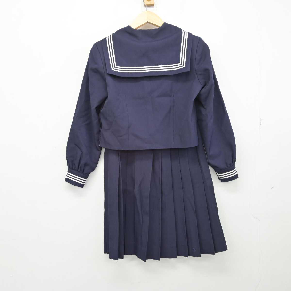 【中古】埼玉県 川越高等学校 女子制服 3点 (ニット・セーラー服・スカート) sf050176