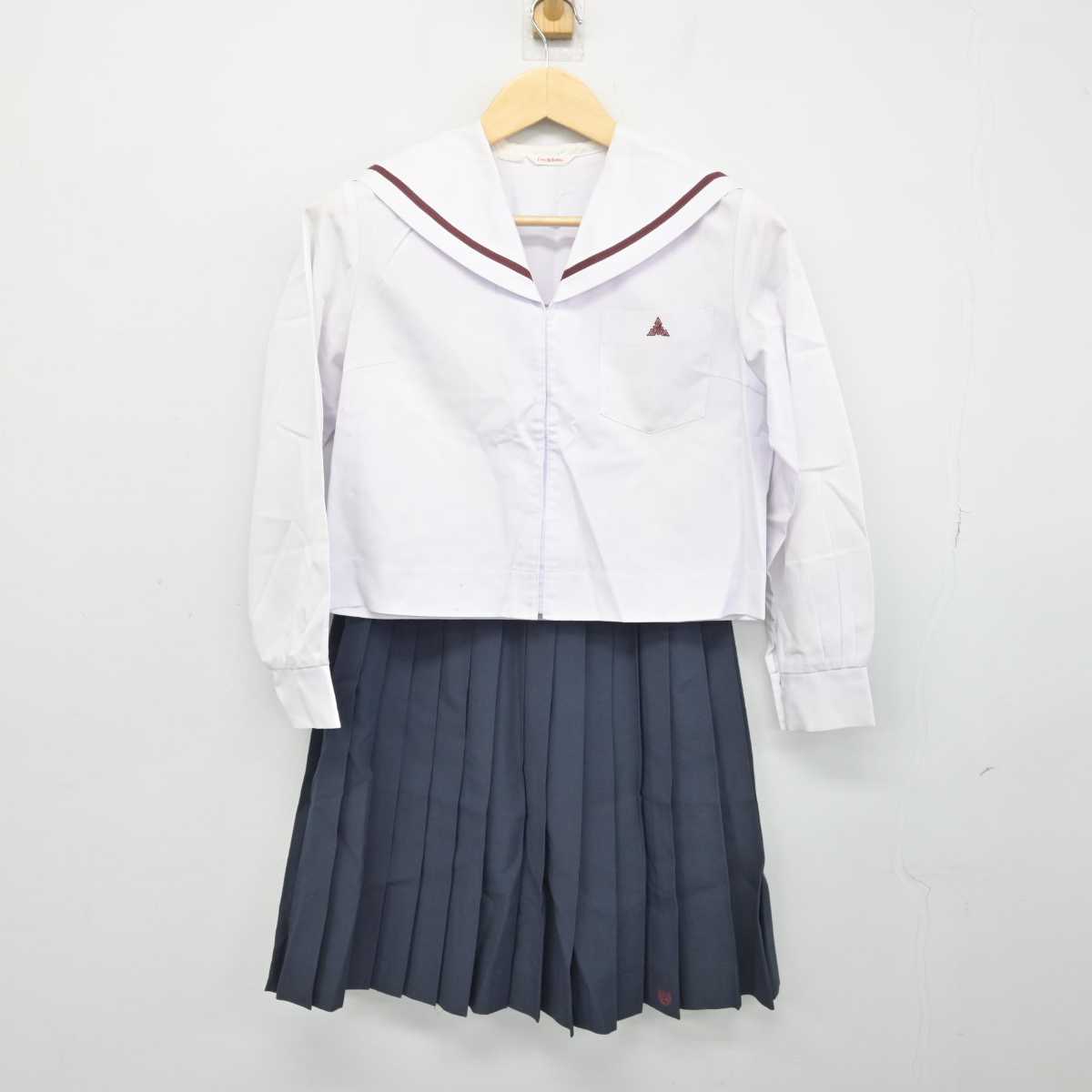 【中古】和歌山県 那賀高等学校 女子制服 3点 (セーラー服・スカート) sf050193