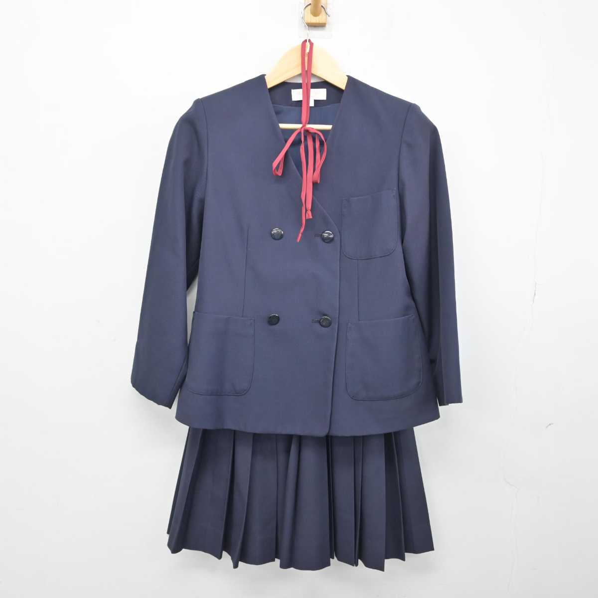 【中古】新潟県 下山中学校 女子制服 4点 (ブレザー・ベスト・スカート) sf050196