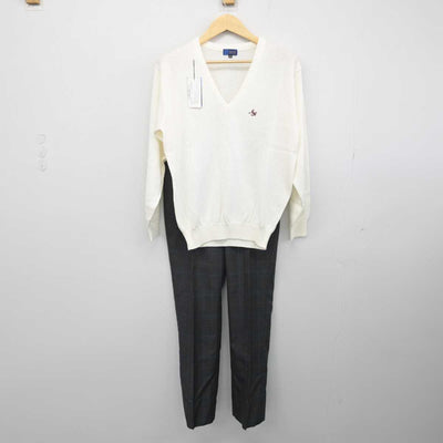 【中古】新潟県 新潟北高等学校 男子制服 3点 (ブレザー・ニット・ズボン) sf050198