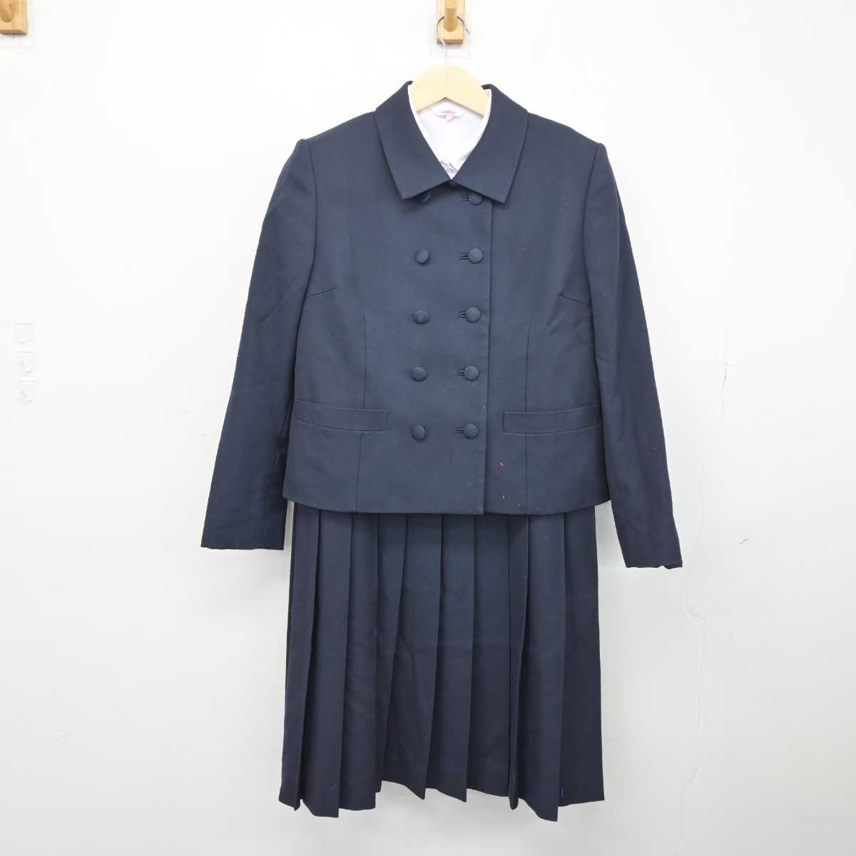 【中古】青森県 三沢高等学校 女子制服 4点 (ブレザー・ジャンパースカート・シャツ) sf050205