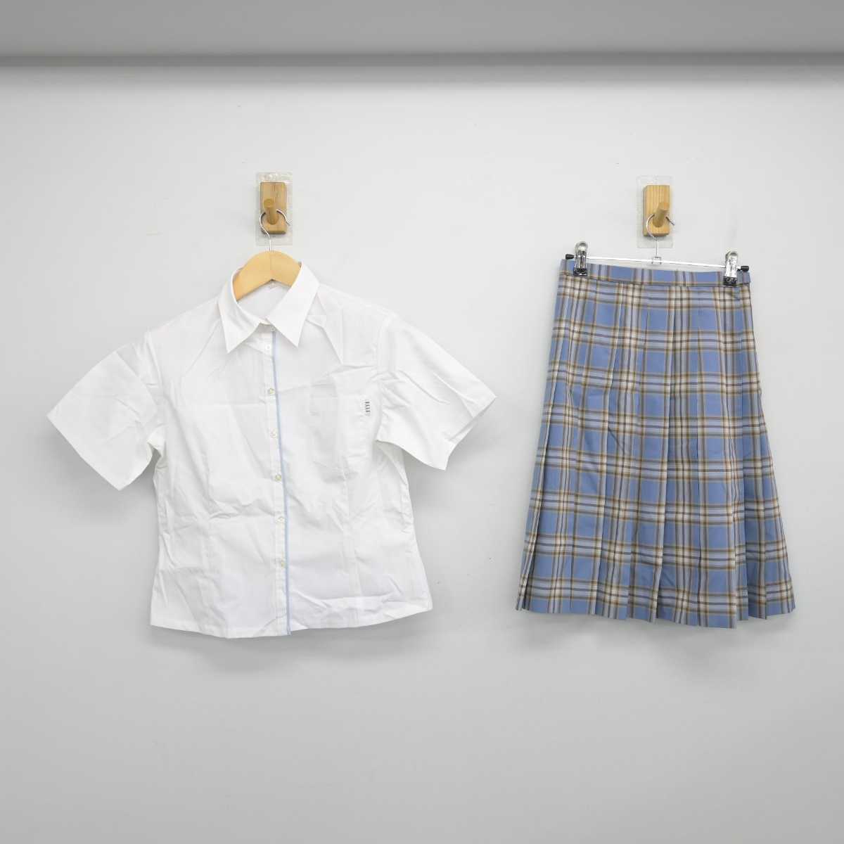 【中古】大阪府 金光藤蔭高等学校 女子制服 2点 (シャツ・スカート) sf050209